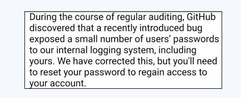 快改密码！GitHub愚蠢失误：用户账号信息遭纯文本暴露