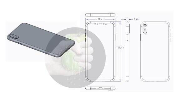 苹果三款iPhone X外形渲染图：延续现款刘海屏外形