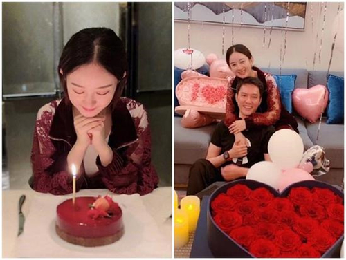 赵丽颖宣布婚讯后晒与冯绍峰亲密合影：谢谢我的他