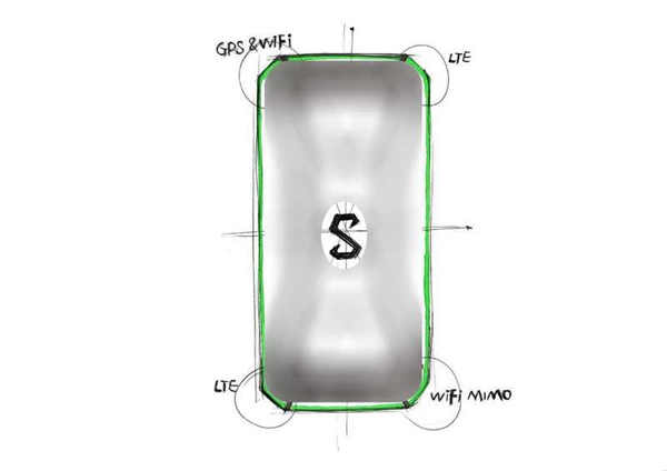 小米投资的黑鲨手机设计草图曝光：首创X形天线