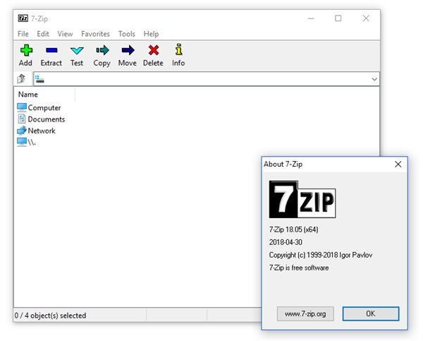 7zip曝出重大安全漏洞：官方敦促立即升级到v18.05