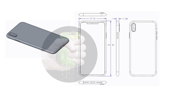 苹果三款iPhone X外形渲染图：延续现款刘海屏外形