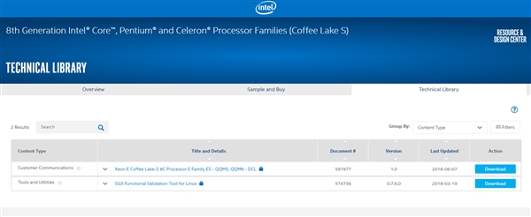 Intel 8核Coffee Lake/Xeon E处理器双双现身