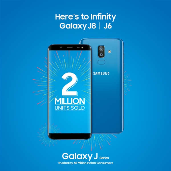 三星Galaxy J6/J8在印度销量突破200万台