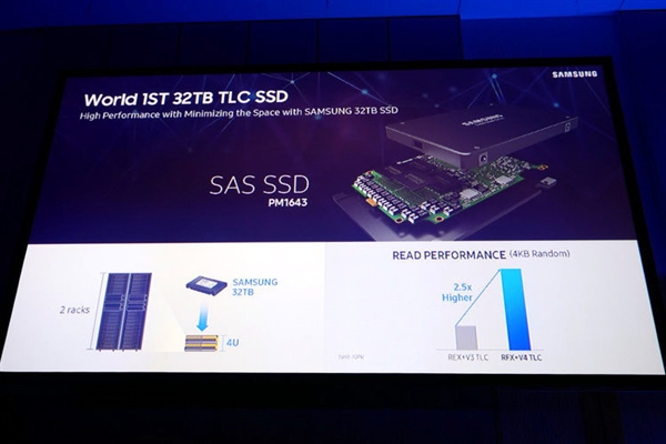 三星宣布全球首款32TB SSD：TLC闪存 年内见