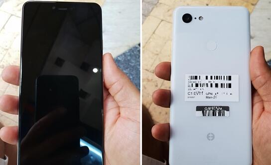 谷歌Pixel 3 XL熊猫色工程机曝光：刘海屏、4+64GB