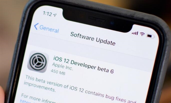 苹果发布公测版iOS 12 Beta 6：尝鲜慎重