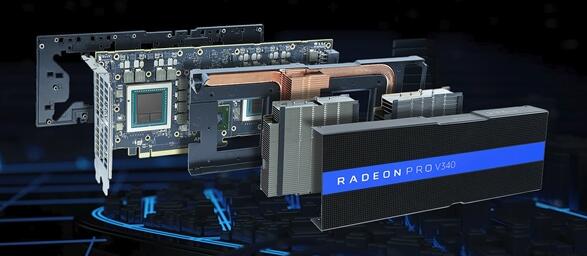 AMD发布双芯Vega专业显卡V340：集成32GB ECC HBM2显存