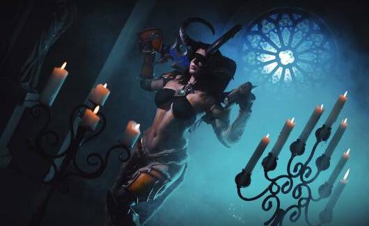 俄美女COS恶魔猎手瓦莉拉 南半球微露种族天赋尽显