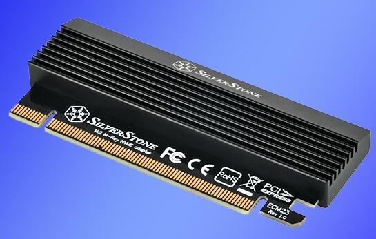 银欣发布PCI-E x16 SSD转接卡：可装一块M.2