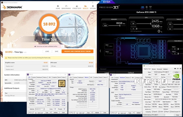 RTX 2080 Ti液氮轰出2.4GHz：刷新五项3DMark跑分世界纪录