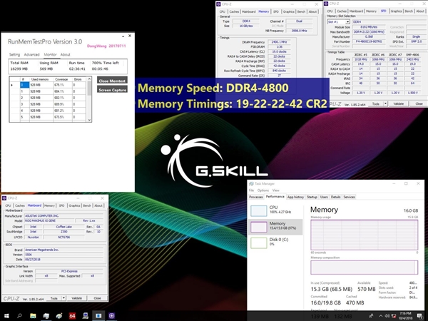 芝奇展示DDR4-4800超高速内存：Z390主板绝配