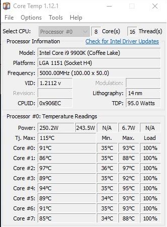 九代酷睿终于上钎焊：全核超频5GHz 温度仍逼近100℃