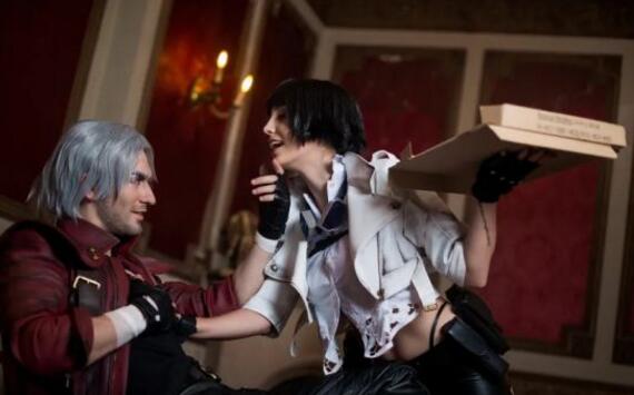 《鬼泣5》但丁蕾蒂高水准COS 恶魔猎人颜艺神还原