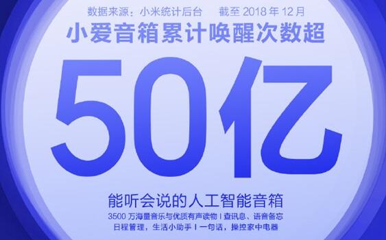 官宣！小爱音箱唤醒次数累计超50亿