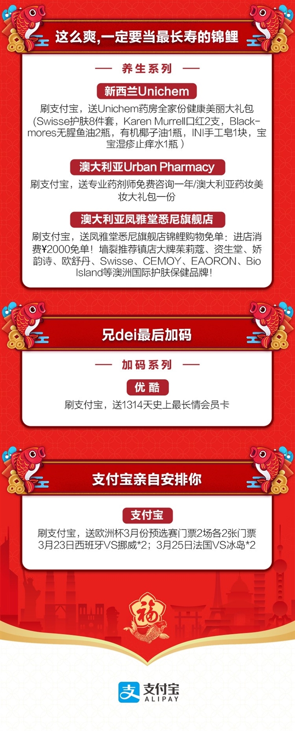 支付宝全球锦鲤是他！奖品多到不忍看完