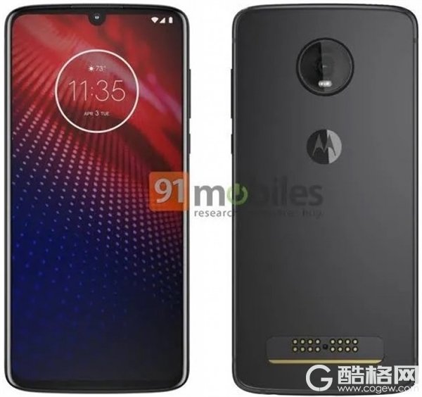 Moto Z4渲染图曝光：水滴屏设计、依然模块化