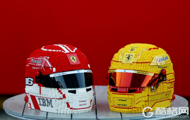 以乐高风格开启新赛季：灵感源自法拉利HP车队车手夏尔·勒克莱尔与刘易斯·汉密尔顿的全新乐高头盔展示套装正式发布